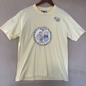 Vintage Easter Bunny T Shirt‎ Women Yellow Large Short Sleeve Lee Total Cotton